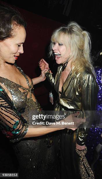 Andrea Dellal and Jo Wood attend the 40th anniversary party of Butler & Wilson, at KOKO on November 12, 2009 in London, England.