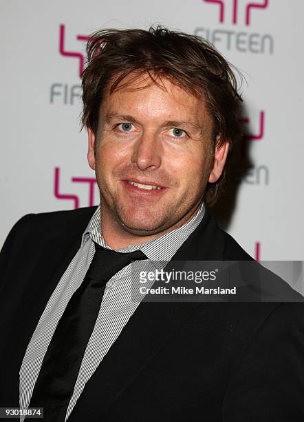 James Martin attends A Big Night Out With Fifteen in aid of Jamie Oliver's charity to train young chefs on November 12, 2009 in London, England.