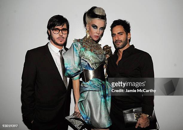 Founder and Creative Director Francois Nars, Daphne Guinness and designer Marc Jacobs attend the launch of NARS 15X15 a project to celebrate 15 years...