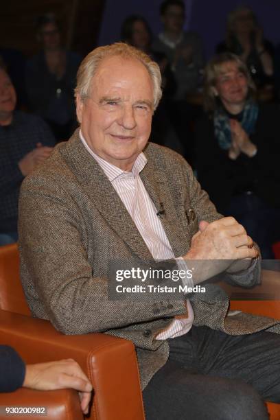 Austrian actor Friedrich von Thun attends the NDR Talk Show on March 9, 2018 in Hamburg, Germany.