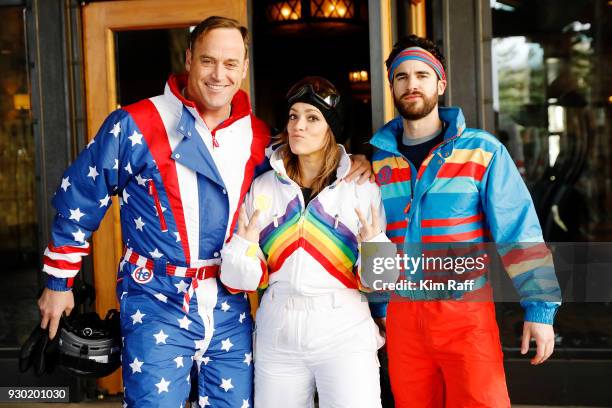 Actor Darren Criss, Mia Swier and Matt Iseman attend Operation Smile 7th Annual Park City ski challenge sponsored by The St. Regis Deer Valley and...