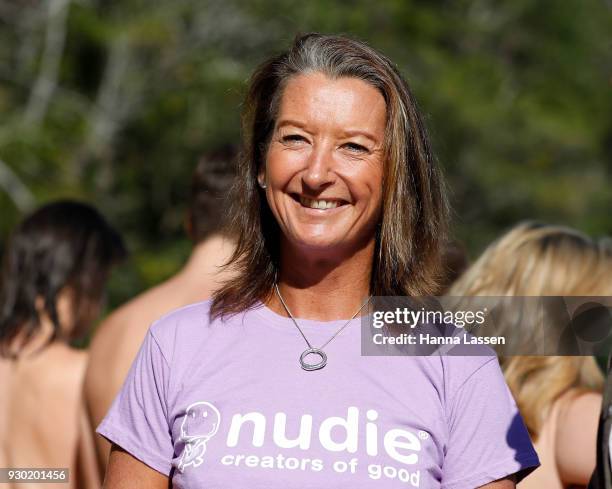 Layne Beachley takes part in the 2018 Sydney Skinny on March 11, 2018 in Sydney, Australia. The annual nude swim event encourages swimmer to raise...