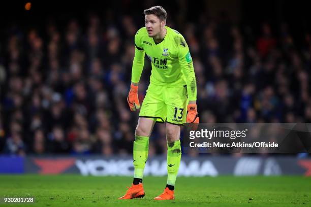 Wayne Hennessey of Crystal Palace during the Premier League match between Chelsea and Crystal Palace at Stamford Bridge on March 10, 2018 in London,...
