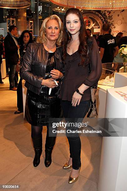 Swatch Worldwide President, Madame Emch and actress Michelle Trachtenberg attend the Swatch Brand re-launch at the Swatch Store Times Square on...