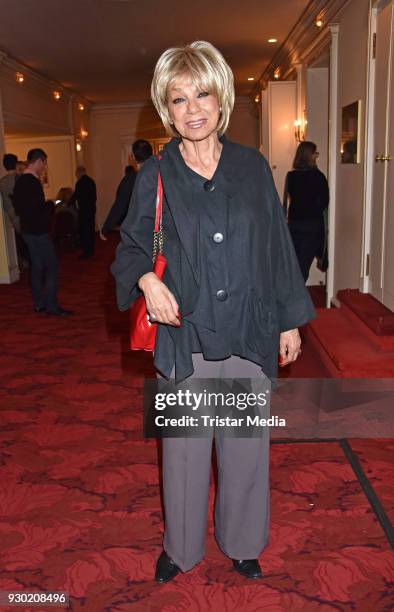 Judy Winter attends the premiere 'Der Entertainer' on March 10, 2018 in Berlin, Germany.