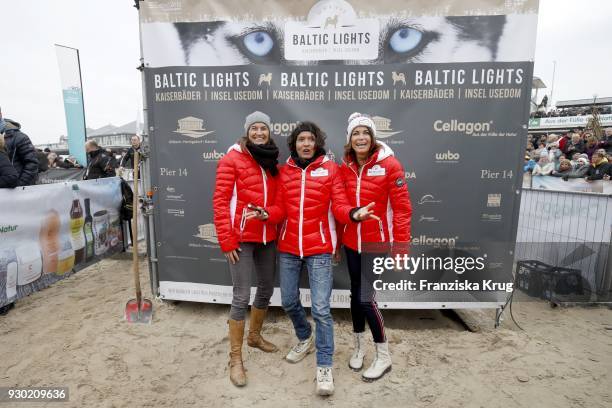 Inka Schneider, Ulrike Folkerts and Gerit Kling during the 'Baltic Lights' charity event on March 10, 2018 in Heringsdorf, Germany. The annual event...