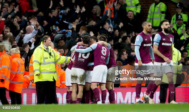 Birkir Bjarnason of Aston Villa scores for Aston Villa during the Sky Bet Championship match between Aston Villa and Wolverhampton Wanderers at Villa...