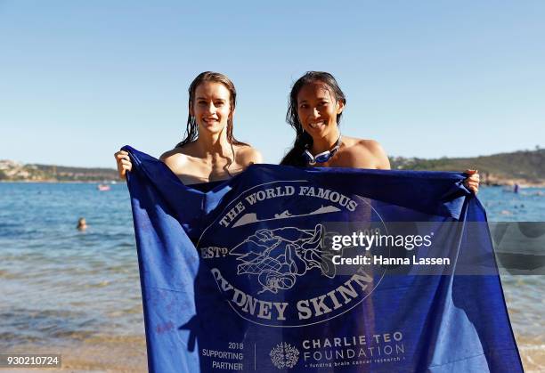 Swimmers take part in the 2018 Sydney Skinny on March 11, 2018 in Sydney, Australia. The annual nude swim event encourages swimmer to raise money for...