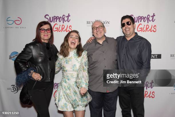 Molly Madden , actress Haley Lu Richardson, agent David DeCamillo and Matt Vioral walk the red carpet at the afterparty for the SXSW Film premiere of...
