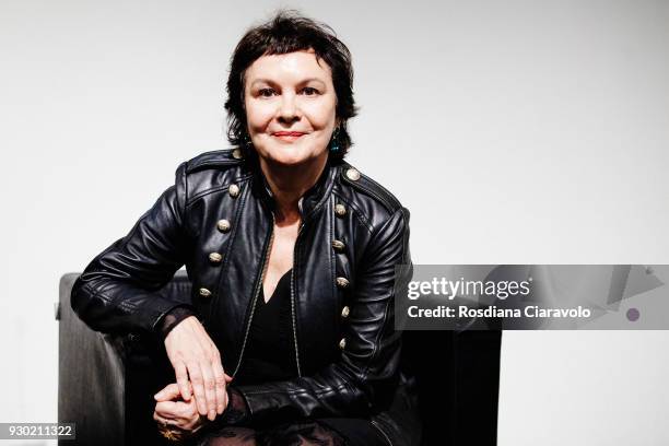 Spanish writer Clara Sanchez attends 'Tempo Di Libri' book show on March 10, 2018 in Milan, Italy.