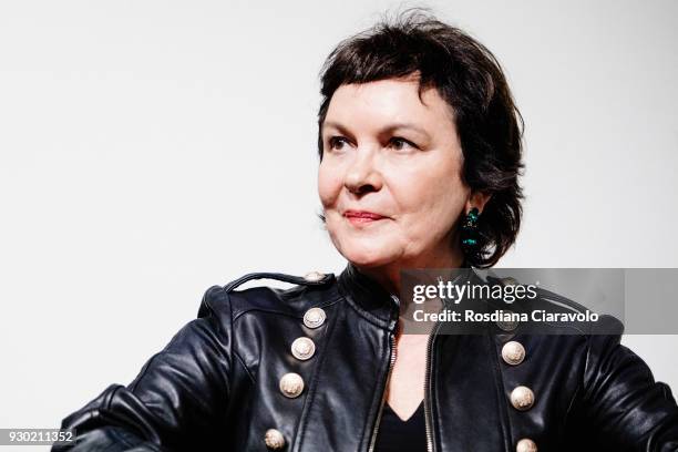 Spanish writer Clara Sanchez attends 'Tempo Di Libri' book show on March 10, 2018 in Milan, Italy.