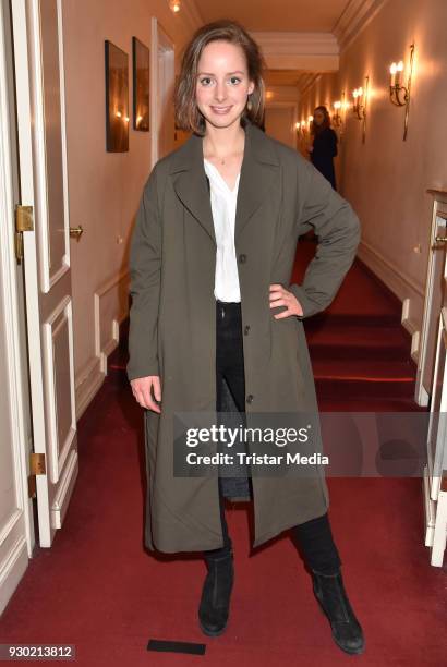 Amelie Plaas-Link attends the premiere 'Der Entertainer' on March 10, 2018 in Berlin, Germany.