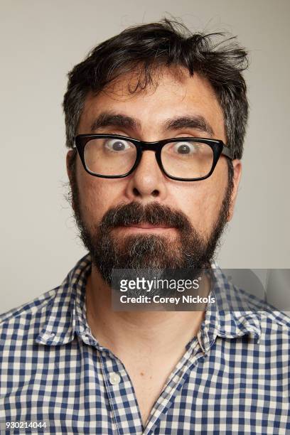 Director Andrew Bujalski from the film "Support The Girls" poses for a portrait in the Getty Images Portrait Studio Powered by Pizza Hut at the 2018...