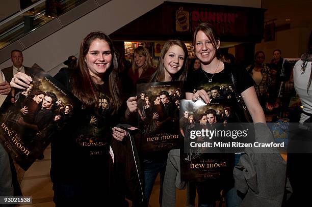 Fans at the Kellan Lutz book signing at HOT TOPIC promoting the "The Twilight Saga: New Moon" at the Natick Collection on November 12, 2009 in...