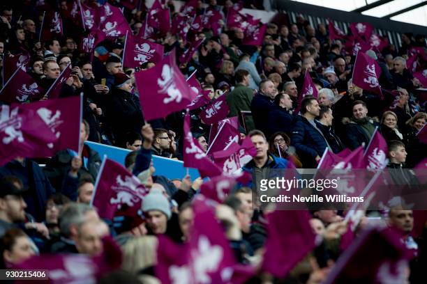 General views of Villa park during the Sky Bet Championship match between Aston Villa and Wolverhampton Wanderers at Villa Park on March 10, 2018 in...