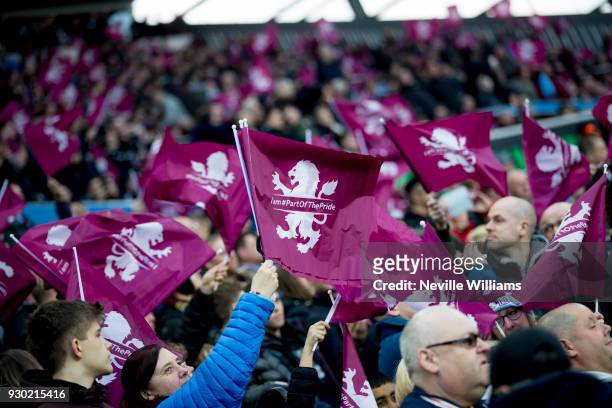General views of Villa park during the Sky Bet Championship match between Aston Villa and Wolverhampton Wanderers at Villa Park on March 10, 2018 in...