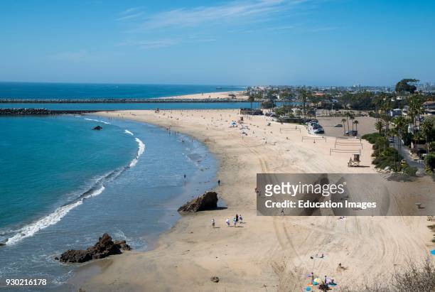 Newport Beach, California, The neighborhood of Corona Del Mar, beach scene on the Pacific ocean.