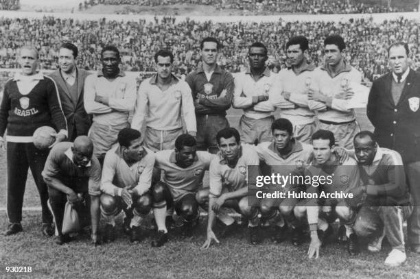 Brazil team group before the FIFA World Cup Final against Czechoslovakia played in Santiago, Chile. Brazil won the match and trophy 3-1. \ Mandatory...