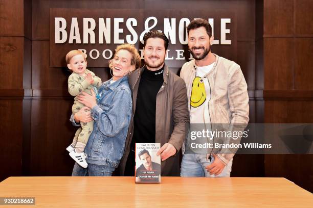 Professional dancers Peta Murgatroyd , Valentin Chmerkovskiy and Maksim Chmerkovskiy attend the signing of Valentin Chmerkovskiy's new book, "I Will...