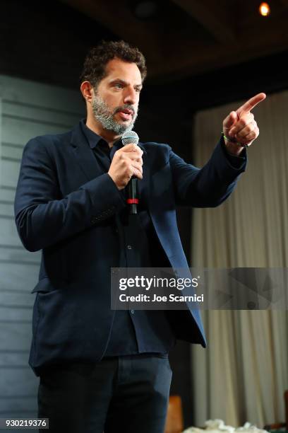 Guy Oseary speaks onstage during the Sound Ventures Tech Competition, PerfectPitch, at SXSW at Hotel Van Zandt on March 10, 2018 in Austin, Texas.