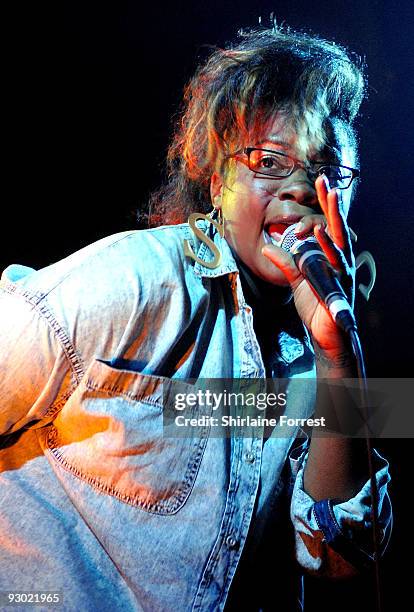 Speech Debelle performs supporting Mr Hudson at Manchester Academy on November 12, 2009 in Manchester, England.