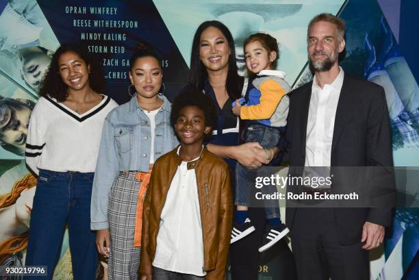 Aoki Lee Simmons, Ming Lee Simmons, Kenzo Lee Hounsou, Kimora Lee Simmons, Wolf Lee Leissner and Tim Leissner Host Special Screening Of "A Wrinkle In...