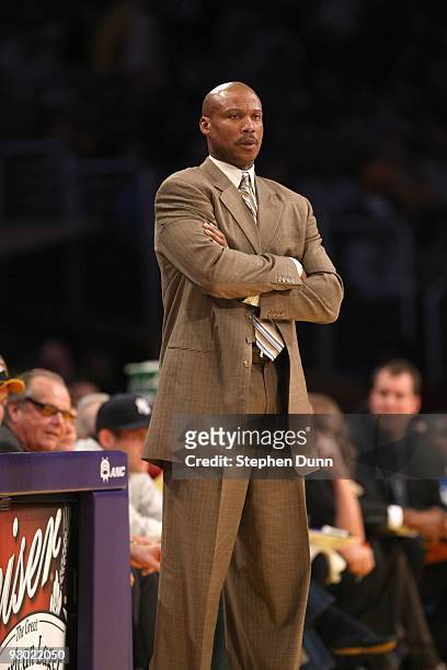 Head coach Byron Scott of the New Orleans Hornets looks on during the game with the Los Angeles Lakers on November 8, 2009 at Staples Center in Los...