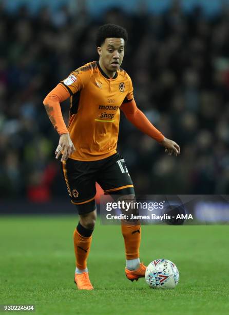 Helder Costa of Wolverhampton Wanderers during the Sky Bet Championship match between Aston Villa and Wolverhampton Wanderers at Villa Park on March...