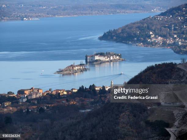 stresa, baveno and the borromean islands, lake maggiore, northern italy - baveno foto e immagini stock