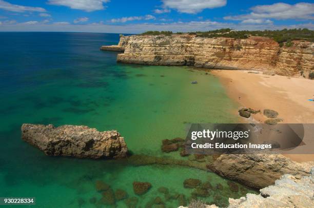 Pontal Beach, Praia do Pontal, Near to Albandeira Beach, Arma�ao de Pera, Algarve, Portugal .