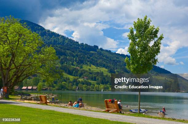 Buhl, Lake Buhl, Alpsee lake, Allgau, Bavaria, Germany, Europe .