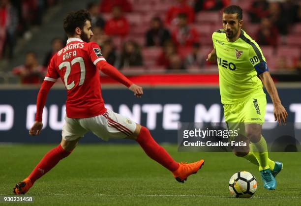 Aves defender Nelson Lenho from Portugal in action during the Primeira Liga match between SL Benfica and CD Aves at Estadio da Luz on March 10, 2018...