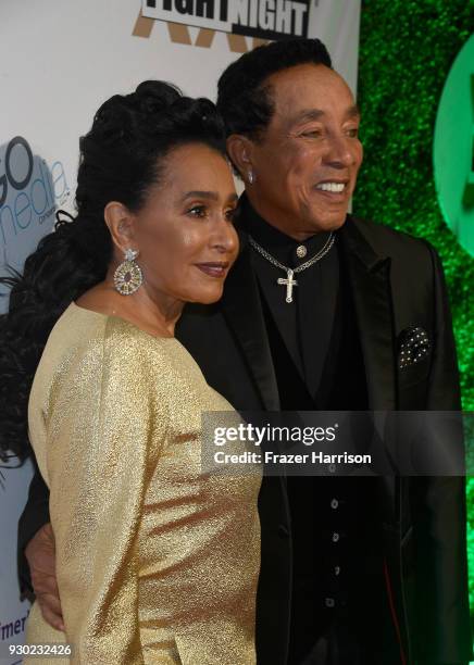 Frances Glandney and Smokey Robinson attend Celebrity Fight Night XXIV on March 10, 2018 in Phoenix, Arizona.