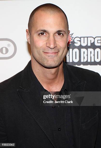 Nigel Barker attends the 25 years of Mario celebration & Super Mario Bros. Wii launch at the Nintendo World Store on November 12, 2009 in New York...