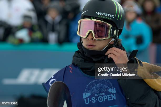 Ayumu Hirano of Japan during Men's Halfpipe finals of the 2018 Burton U.S. Open on March 10, 2018 in Vail, Colorado.