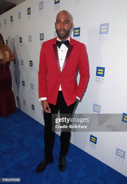 Karamo Brown attends The Human Rights Campaign 2018 Los Angeles Gala Dinner at JW Marriott Los Angeles at L.A. LIVE on March 10, 2018 in Los Angeles,...