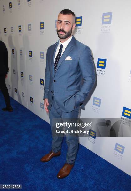 Dan Fox attends The Human Rights Campaign 2018 Los Angeles Gala Dinner at JW Marriott Los Angeles at L.A. LIVE on March 10, 2018 in Los Angeles,...