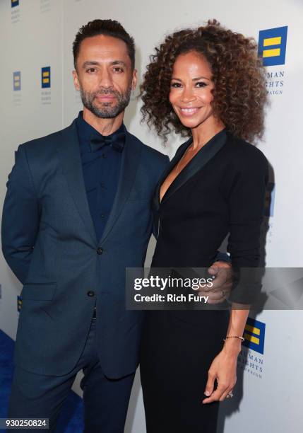 Kamar de los Reyes and Sherri Saum attend The Human Rights Campaign 2018 Los Angeles Gala Dinner at JW Marriott Los Angeles at L.A. LIVE on March 10,...