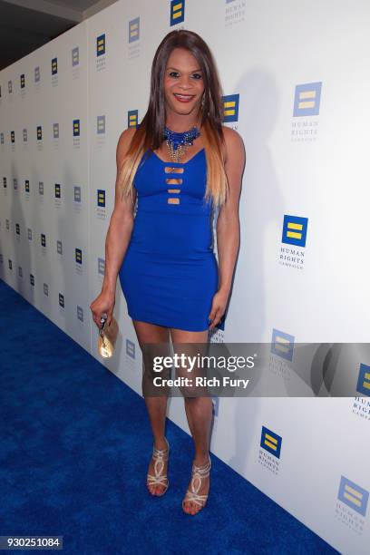 Blossom Brown attends The Human Rights Campaign 2018 Los Angeles Gala Dinner at JW Marriott Los Angeles at L.A. LIVE on March 10, 2018 in Los...