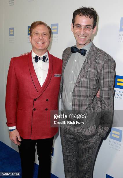 Ron Galperin and Zachary Shapiro attend The Human Rights Campaign 2018 Los Angeles Gala Dinner at JW Marriott Los Angeles at L.A. LIVE on March 10,...