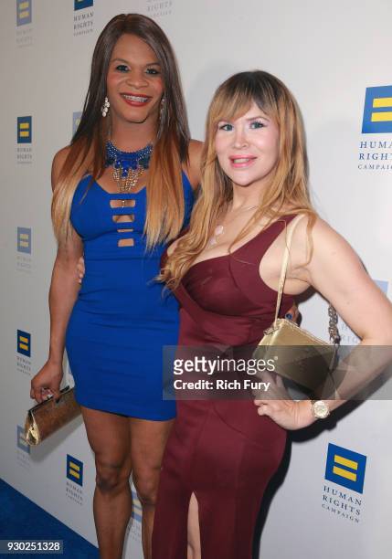 Blossom Brown and Eileen Puolpo attend The Human Rights Campaign 2018 Los Angeles Gala Dinner at JW Marriott Los Angeles at L.A. LIVE on March 10,...