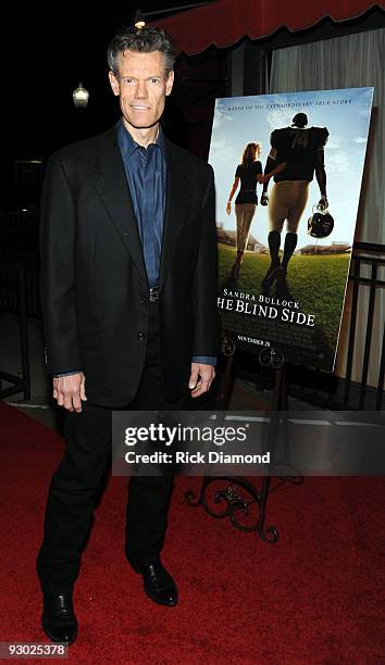 Recording Artist Randy Travis attends "The Blind Side" premiere hosted by Tim McGraw at the Regal Green Hills theaters on November 12, 2009 in...