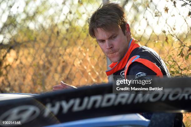 Andreas Mikkelsen of Norway taken before the SSS 17/18 Autodromo de Leon during Day Two of the WRC Mexico on March 10, 2018 in Leon, Mexico.