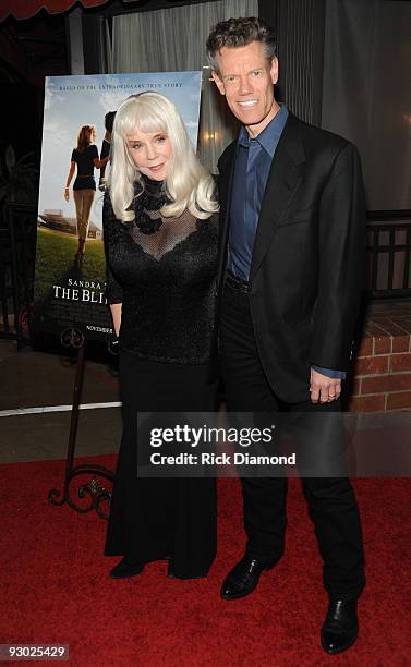 Lib Hatcher Mananger and Wife of Randy and Recording Artist Randy Travis attends "The Blind Side" premiere hosted by Tim McGraw at the Regal Green...