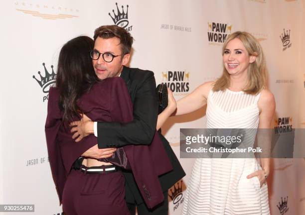 Actress Briana Cuoco , Paw Works Celebrity Ambassador Brad Goreski and actress Ashley Jones attend the James Paw 007 Ties & Tails Gala at the Four...