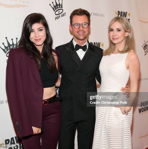 Actress Briana Cuoco , Paw Works Celebrity Ambassador Brad Goreski and actress Ashley Jones attend the James Paw 007 Ties & Tails Gala at the Four...