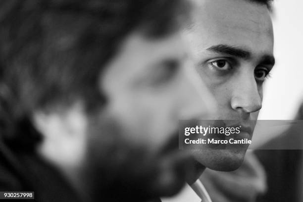 Luigi Di Maio, one of the leaders of the italian political Movement 5 Stars, during a press conference.