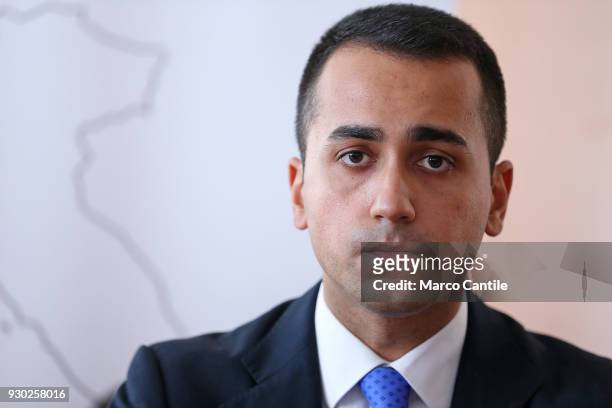 Luigi Di Maio, one of the leaders of the italian political Movement 5 Stars, during a press conference.