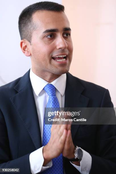 Luigi Di Maio, one of the leaders of the italian political Movement 5 Stars, during a press conference.