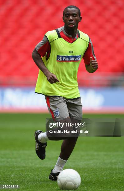 Fabrice Muamba in action during the England U21 training session at Wembley Stadium on November 13, 2009 in London, England.